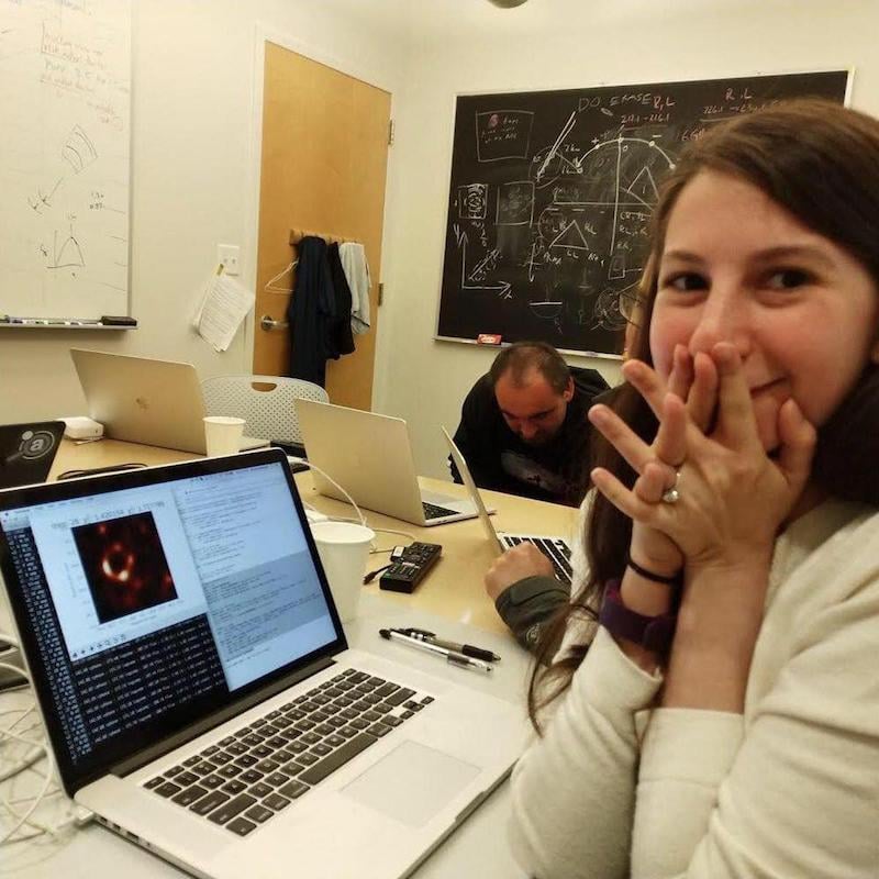 Excited Katie Bouman
