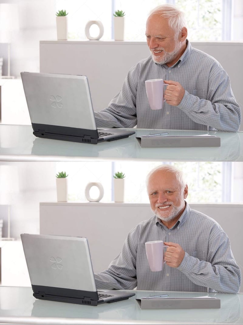 Hide the Pain Harold (2 Panel)