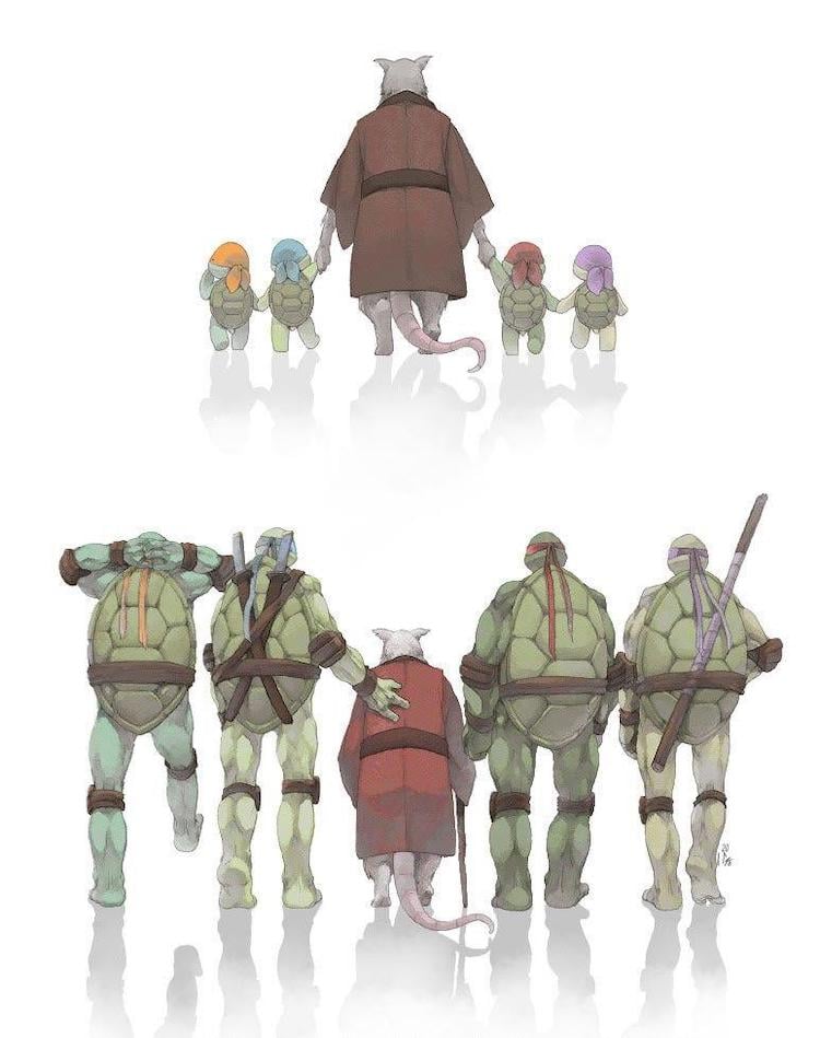 Teenage Mutant Ninja Turtles and Splinter