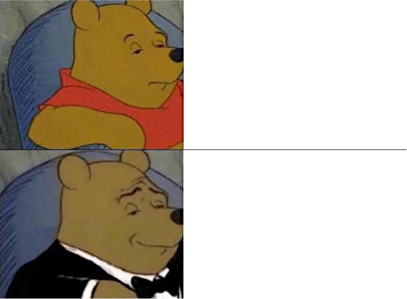 Tuxedo Winnie the Pooh (2 Panel)